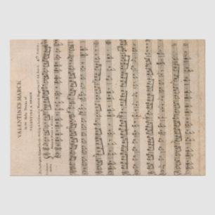 Papel De Seda Página de desalojo de notas musicales de San Valen