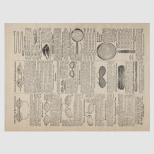 Papel De Seda Página de desalojo del catálogo de lentes de vinta