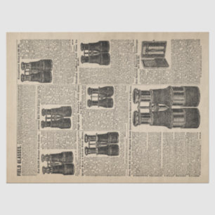 Papel De Seda Página de desenlace de catálogo binocular de vinta