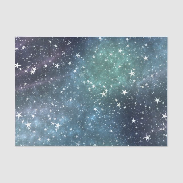 Papel De Seda Página de desenlace del cielo lleno de estrellas (Anverso)