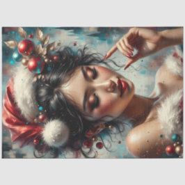 Papel De Seda Página de la Fantasía de Navidades Glamorosos de H
