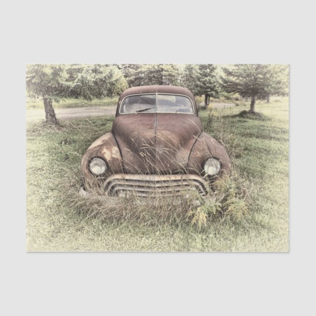 Papel De Seda Página de la vieja usanza rusa del auto viejo (Anverso)