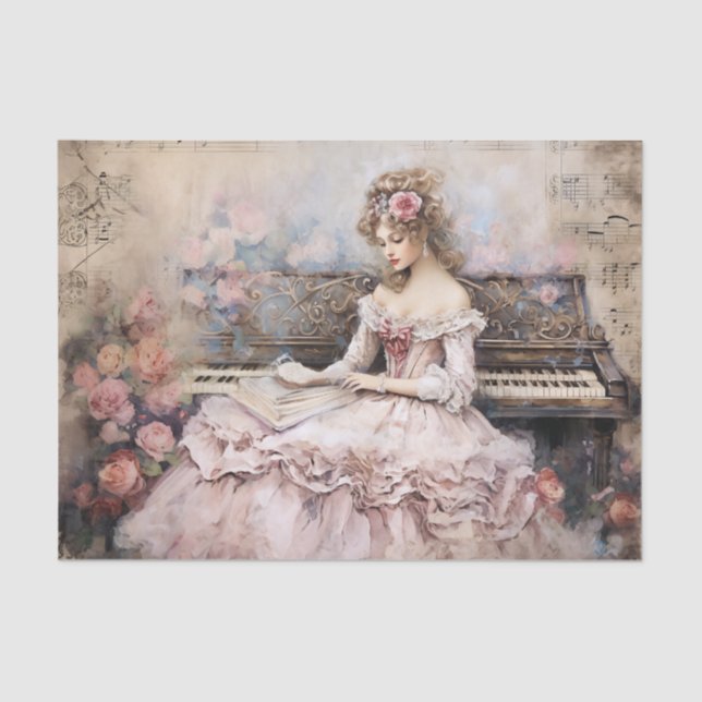 Papel De Seda Página de Tejido de la Princesa de Rococo (Anverso)