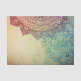 Papel De Seda Página de Tejido de Mandala Vintage