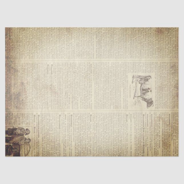 Papel De Seda Página francesa del diccionario del Grunge (Anverso)