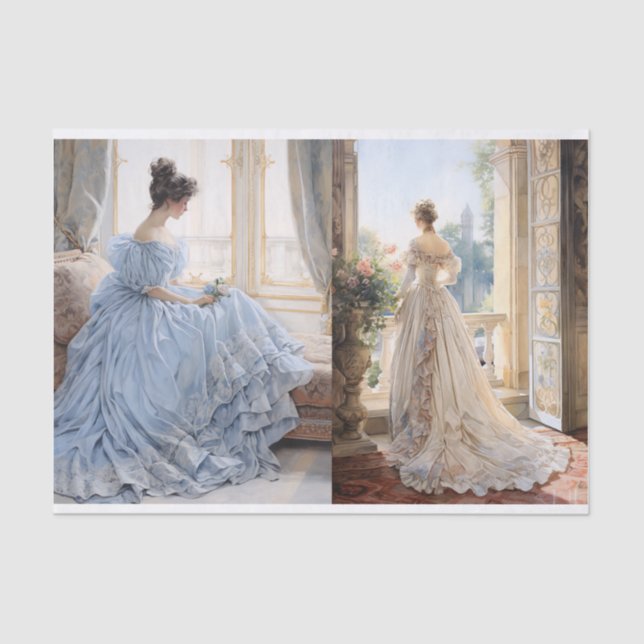 Papel De Seda Página Regency Ballgown Tissue (Anverso)
