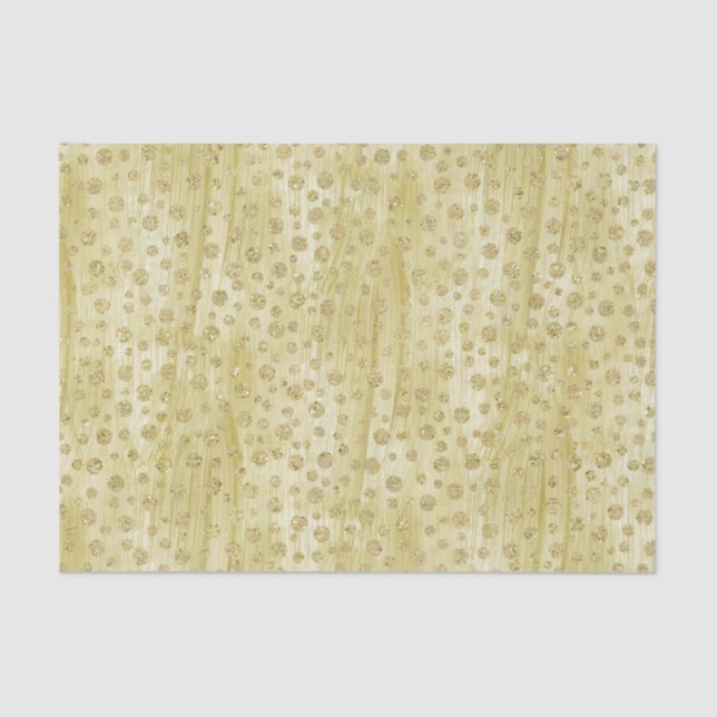 Papel De Seda Paint de Gold Confetti faux Purpurina (Anverso)