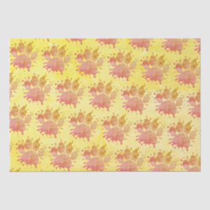 Papel De Seda Paint Splatter Dog Paw Print