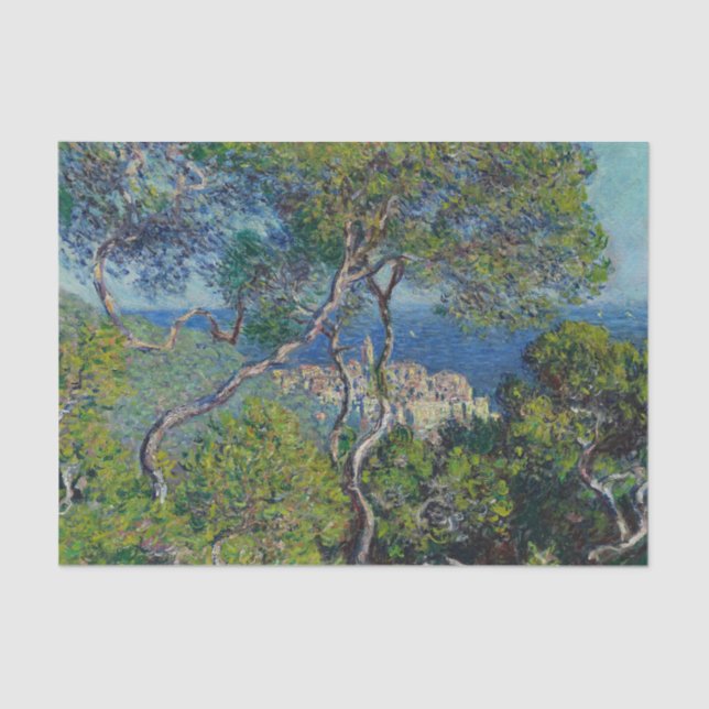 Papel De Seda Paintaje paisajístico de Monet Bordighera Italia (Anverso)