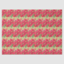 Painted Red and Green Poinsettia Christmas Design