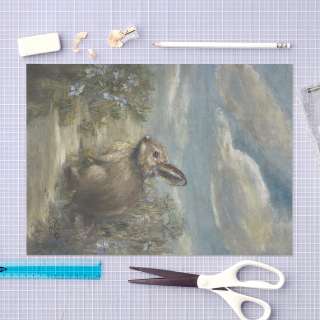 Papel De Seda Painting Bunny DBL (Artesanía)