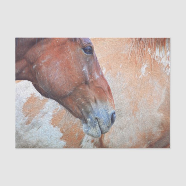 Papel De Seda País de Caballo Rústico Marrón Descenso Occidental (Anverso)