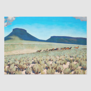 Papel De Seda “País de Caballos Salvajes” por Maynard Dixon