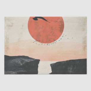 Papel De Seda Paisaje abstracto de Boho (12)