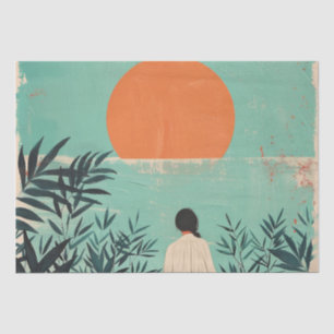 Papel De Seda Paisaje abstracto de Boho (22)