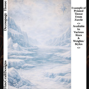 Papel De Seda Paisaje Ártico Cubierto de Nieve FG4 Decoupage