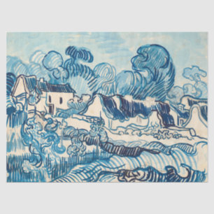 Papel De Seda Paisaje con casas, 1890 por Vincent Van Gogh