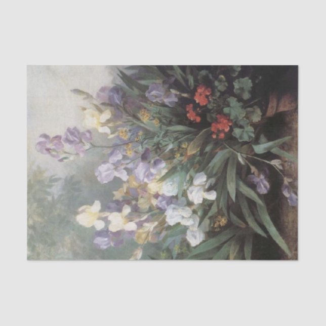 Papel De Seda Paisaje con irlandeses por Barbara Bodichon (Anverso)