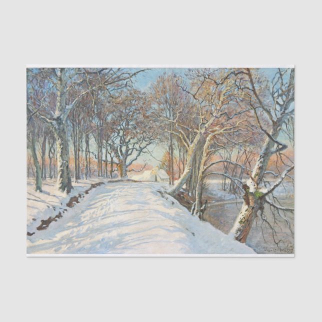 Papel De Seda Paisaje cubierto de nieve, Viggo Langer, Desnudo (Anverso)