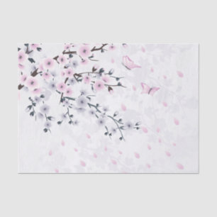 Papel De Seda Paisaje de flor de cerezo pastel