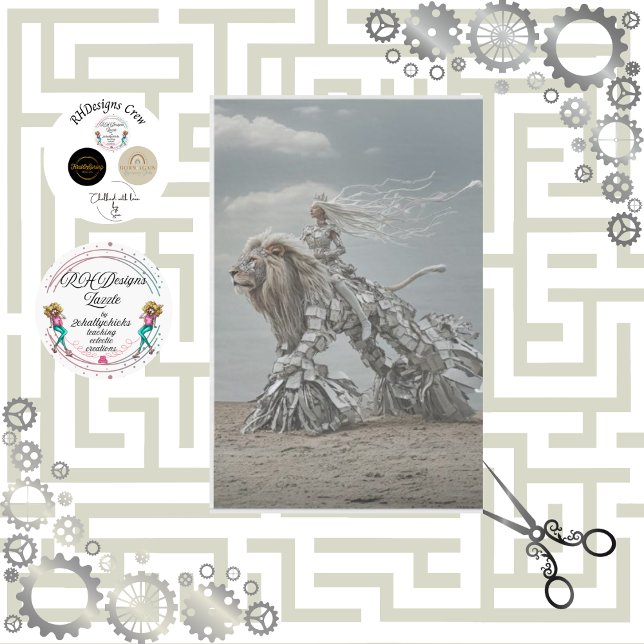 Papel De Seda Paisaje de la leona de vapor de decoupage (Subido por el creador)