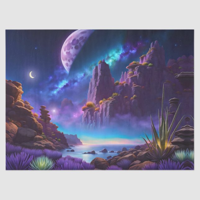Papel De Seda Paisaje de Lavender (Anverso)