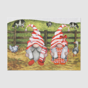 Papel De Seda Paisaje de los Gnomes de la Vaca de Campo