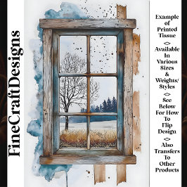 Papel De Seda Paisaje de nieve invernal a través de la desconexi