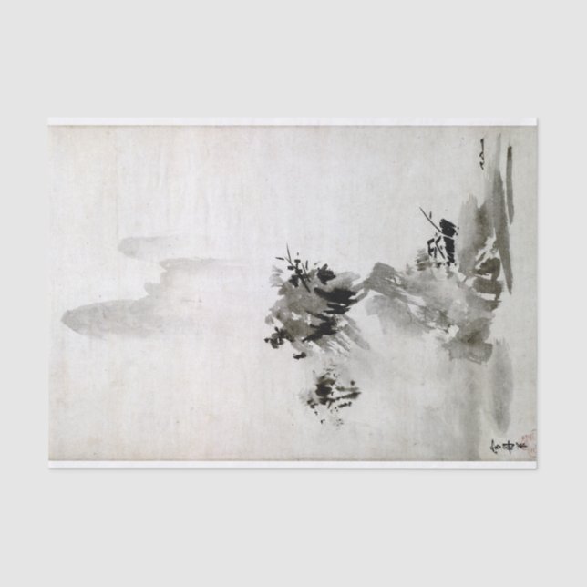 Papel De Seda Paisaje de Sesshu Toyo Haboku-Sansui (Anverso)