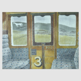 Papel De Seda Paisaje en tren (por Eric Ravilious)