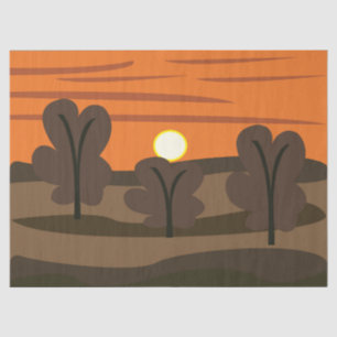 Papel De Seda Paisaje escénico del cielo al amanecer