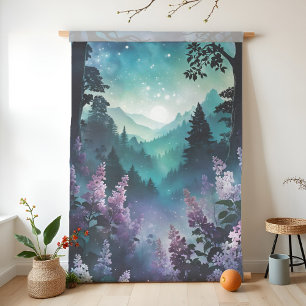 Papel De Seda Paisaje floral de la primavera celeste Dreamy Lila