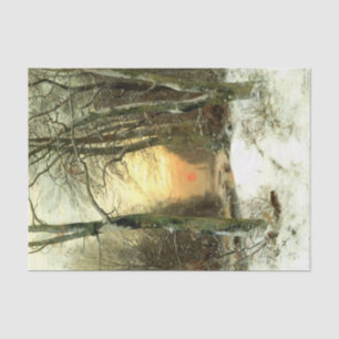 Papel De Seda Paisaje invernal