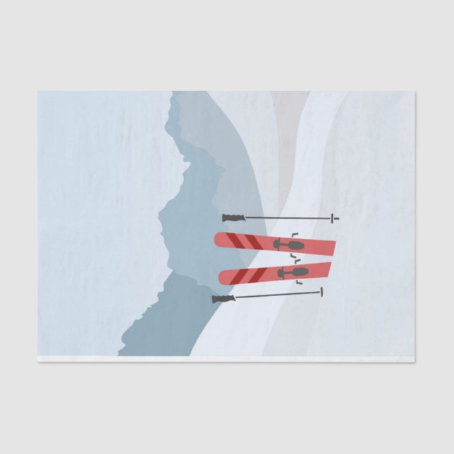 Papel De Seda Paisaje invernal (Anverso)