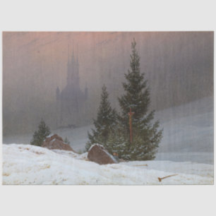 Papel De Seda Paisaje invernal, 1811 por Caspar David Friedrich