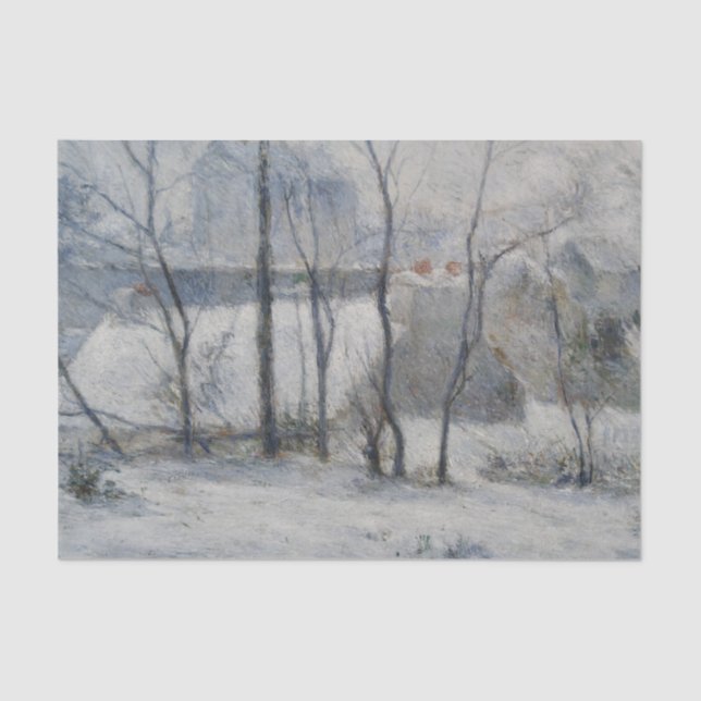 Papel De Seda Paisaje invernal (de Paul Gaugin) (Anverso)