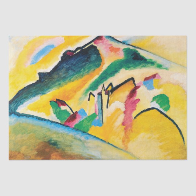 Papel De Seda Paisaje otoñal por Wassily Kandinsky (Anverso)