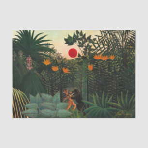 Papel De Seda Paisaje tropical por Henri Rousseau