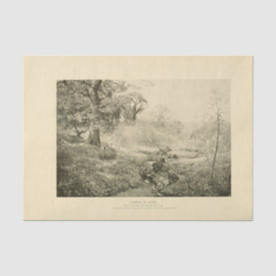 Papel De Seda Paisajes de manantiales de árboles de éfemera