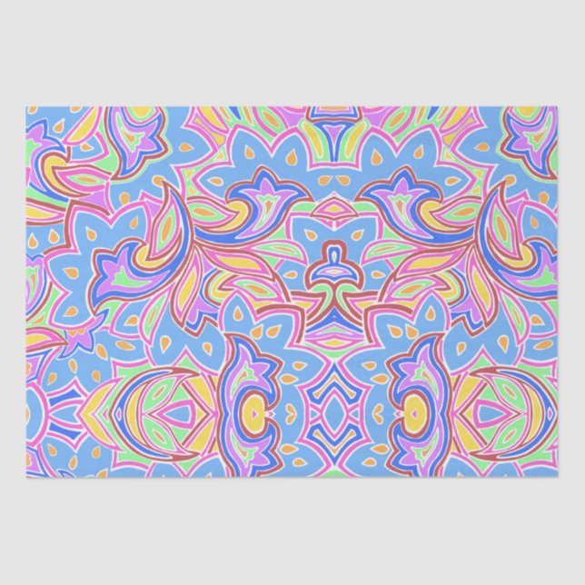 Papel De Seda Paisley Multi (Anverso)