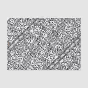Papel De Seda Paisley Passion - Negro (Henna)