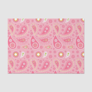 Papel De Seda Paisley positivamente rosada