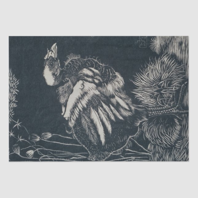 Papel De Seda Pájaro anidado (por Jan Mankes) (Anverso)