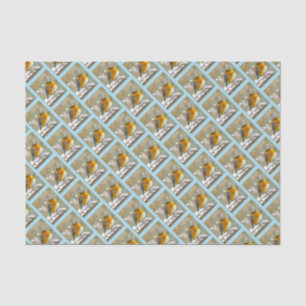 Papel De Seda Pájaro azul oriental en nieve - Fotografía origina