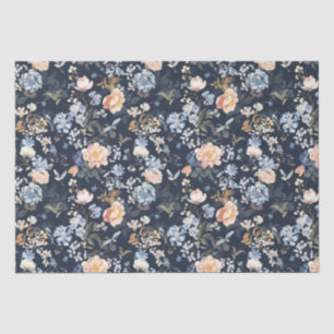 Papel De Seda Pájaro Azul Rubor Melocotón Pálido