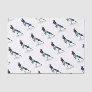 Papel De Seda Pájaro de la urraca del Victorian
