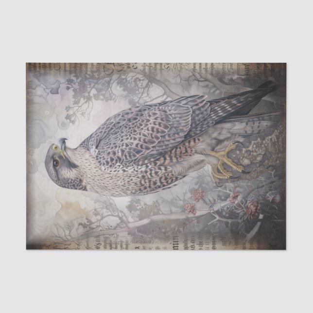 Papel De Seda Pájaro estilo Falcon Bird de Prey (Anverso)