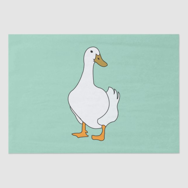 Papel De Seda Pájaro Pájaro Blanco Pato (Anverso)