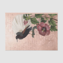 Pájaro Tropical Floral Antiguo