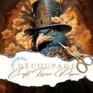 Papel De Seda Pájaro victoriano de Steampunk antropomórfico
